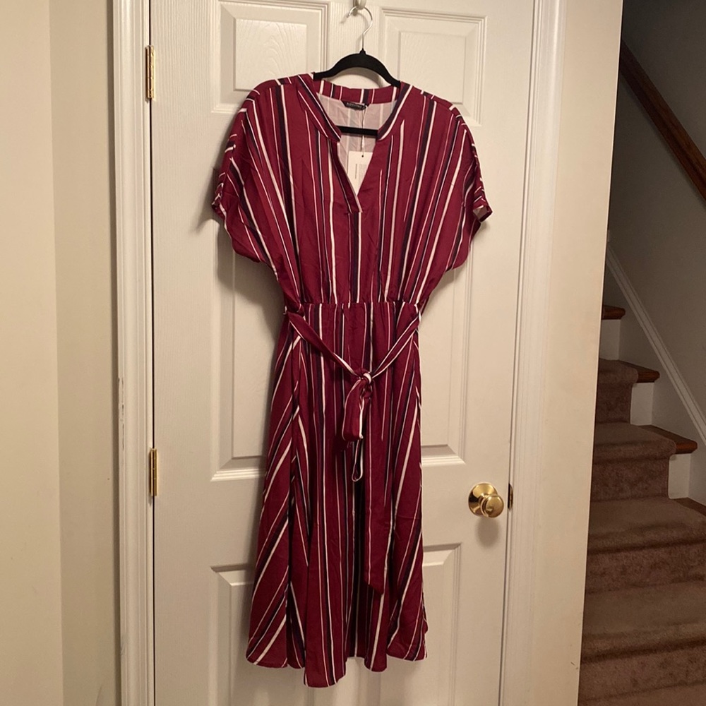 Brand New BloomChic Burgundy/Black/White Dress…size 12 - Picture 1 of 5